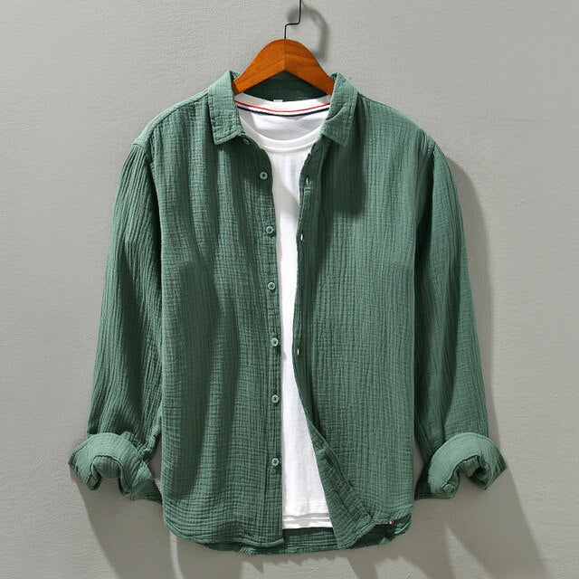 Loose Fit Long-Sleeve Shirt for Men