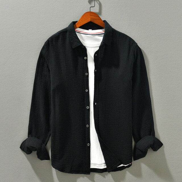 Loose Fit Long-Sleeve Shirt for Men