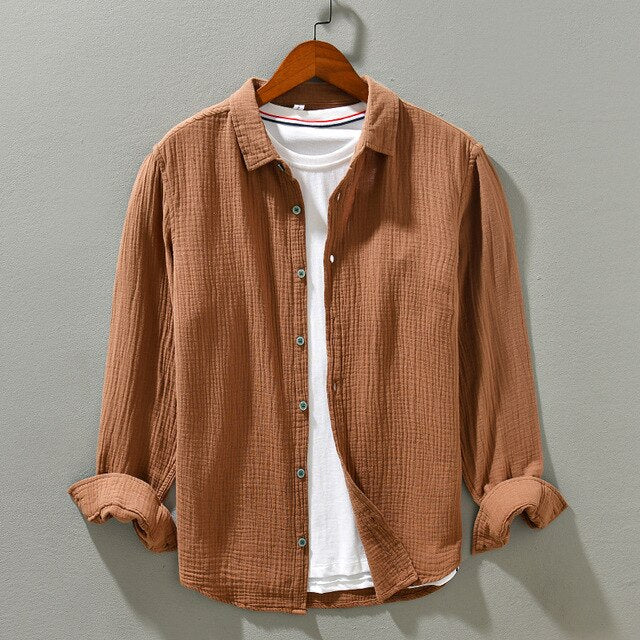 Loose Fit Long-Sleeve Shirt for Men