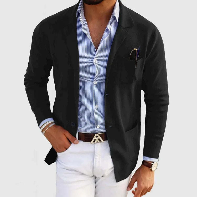 Men's Knitted Blazer Jacket for Men