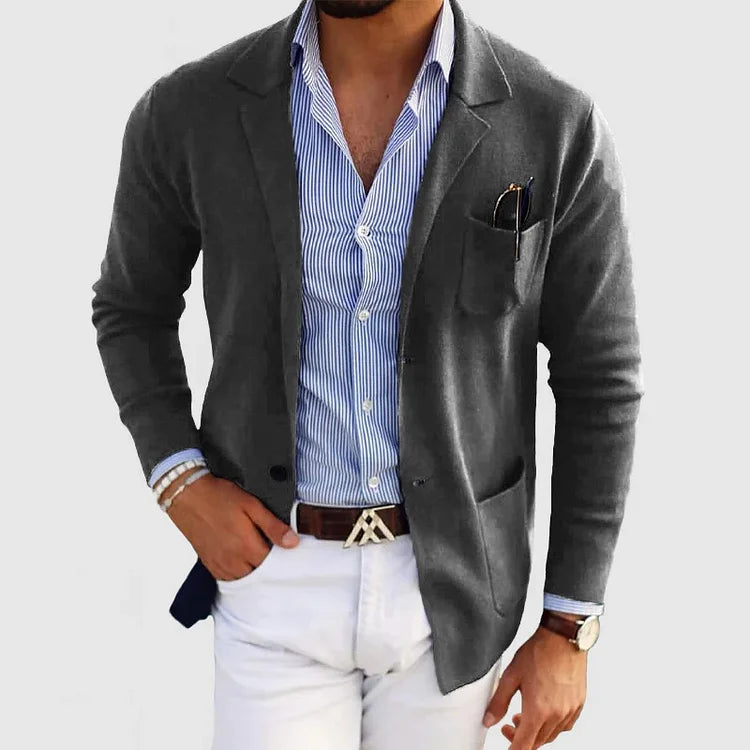 Men's Knitted Blazer Jacket for Men