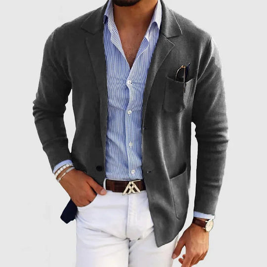 Men's Knitted Blazer Jacket for Men