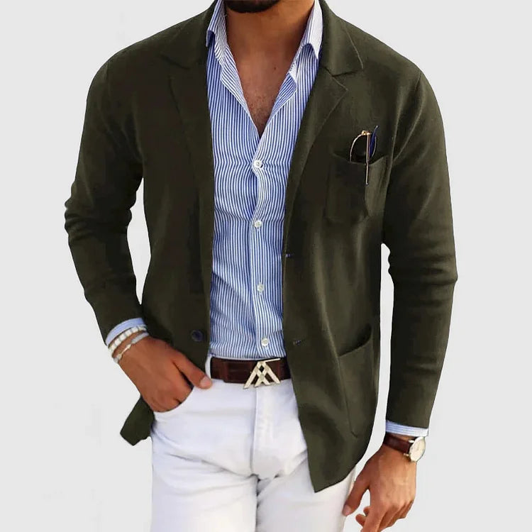 Men's Knitted Blazer Jacket for Men