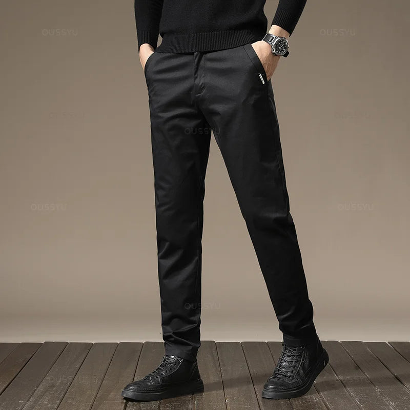 Men's Stretch Chino Pants for Business Casual