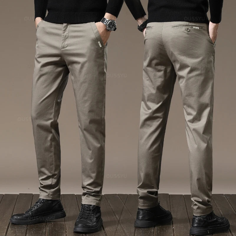 Men's Stretch Chino Pants for Business Casual