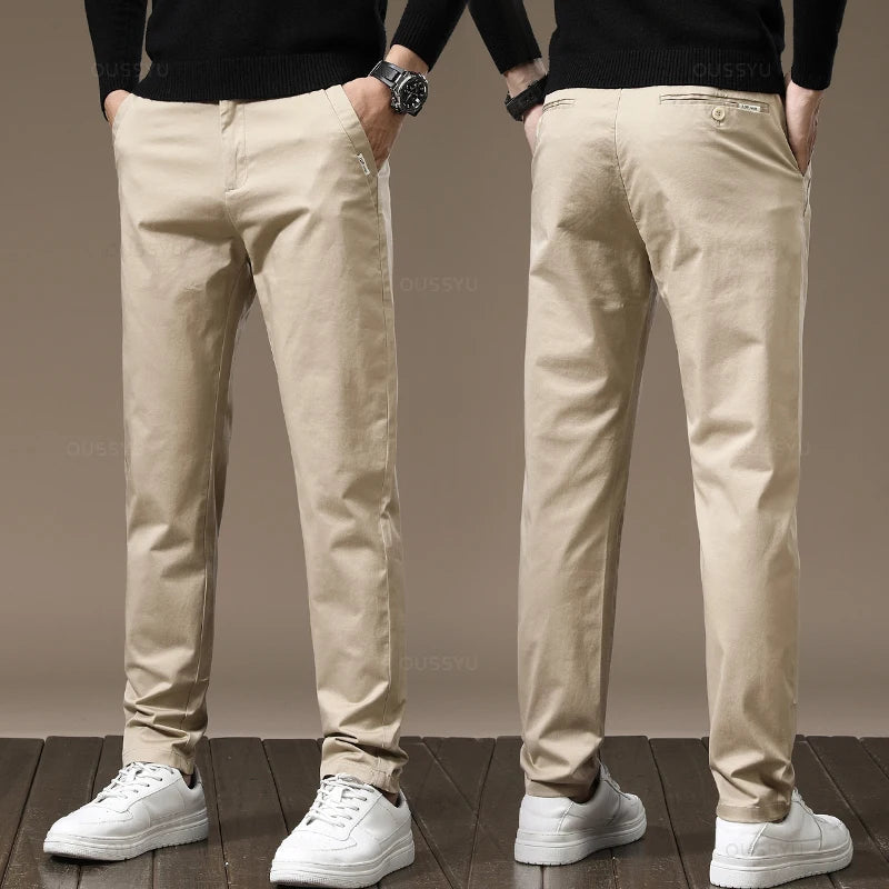 Men's Stretch Chino Pants for Business Casual