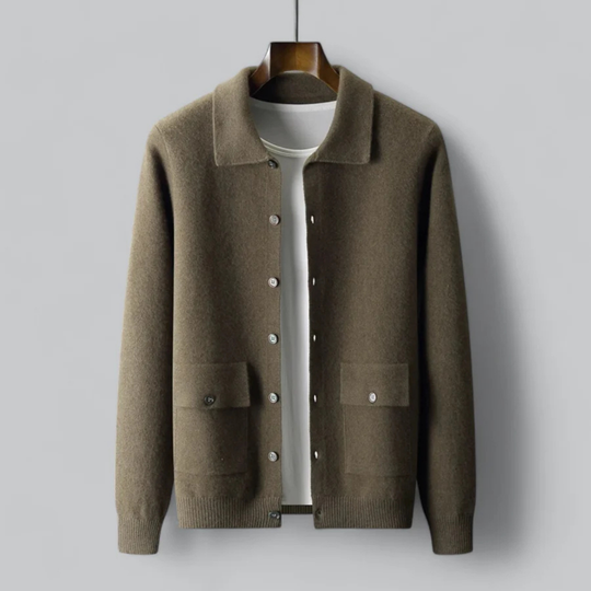 Men's Winter Cardigan with Button Down Closure for Men