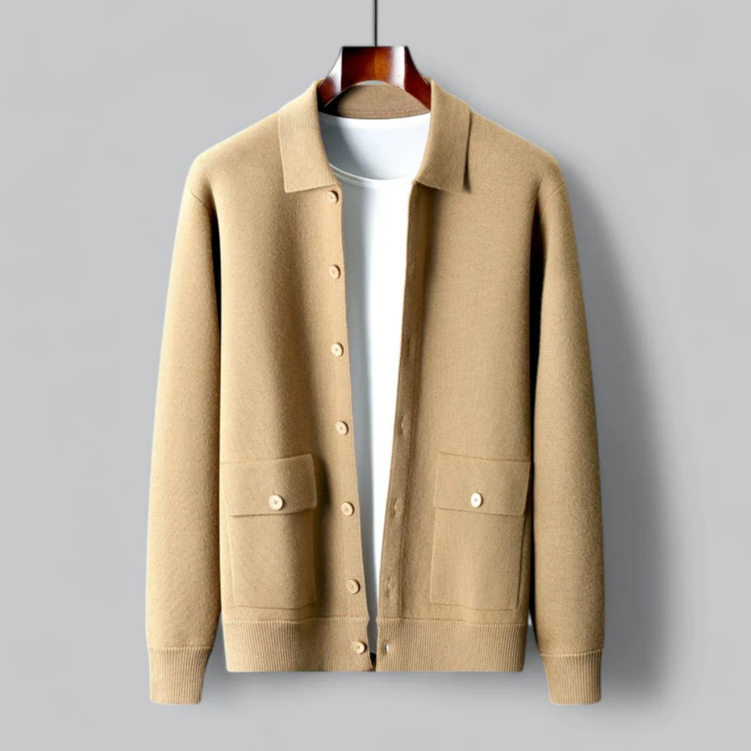 Men's Winter Cardigan with Button Down Closure for Men