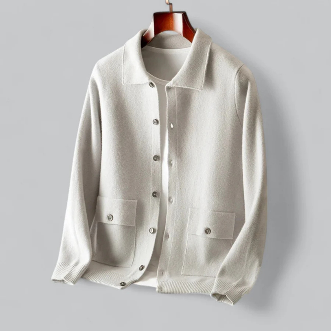 Men's Winter Cardigan with Button Down Closure for Men