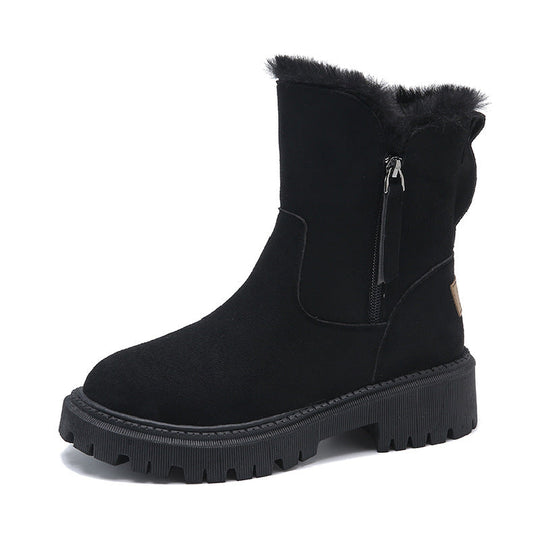 Isla Orthopedic Chunky Sole Snow Boots | Fur Trim Lug Sole Snow Boots
