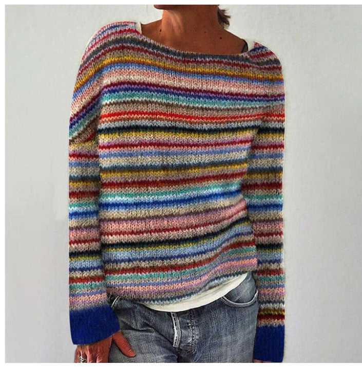 Manonin | Pull rayé multicolore pour femmes