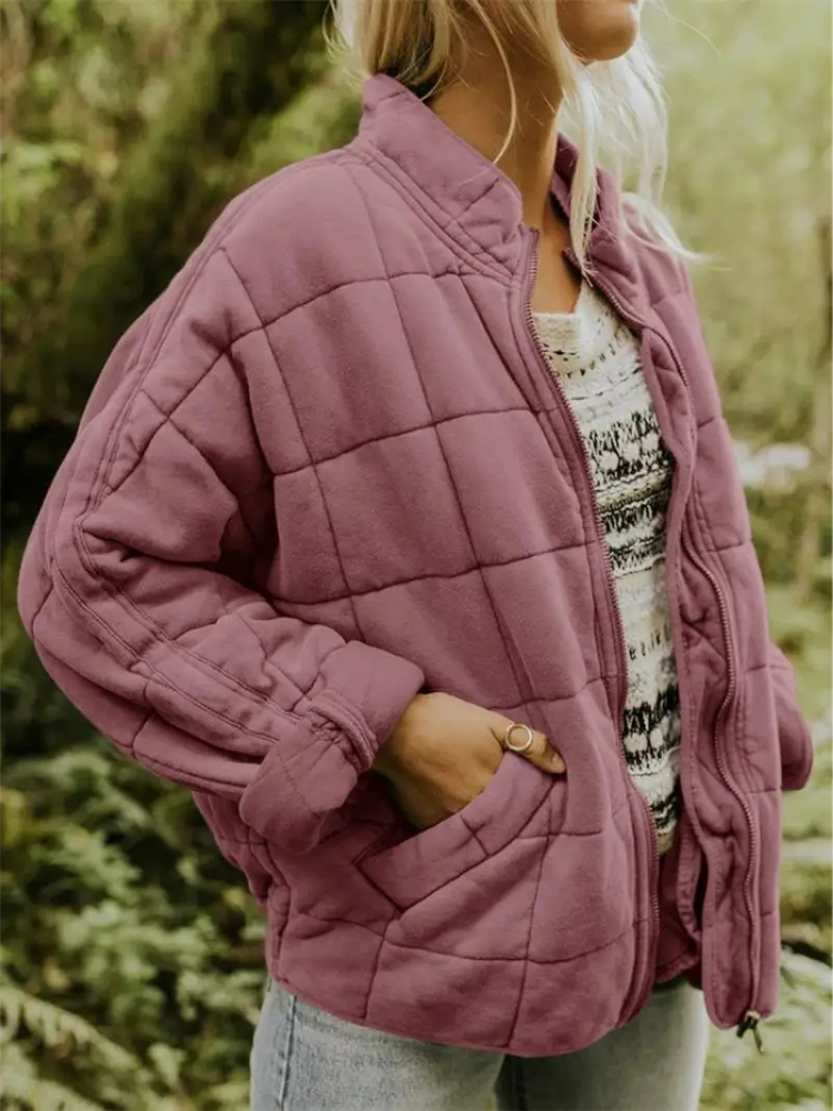 Oversized Down Blend Jacket with Hood for Women