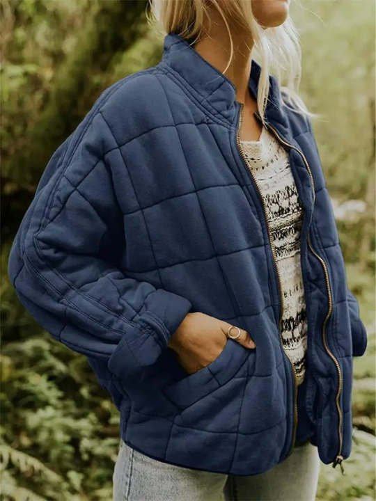 Oversized Down Blend Jacket with Hood for Women