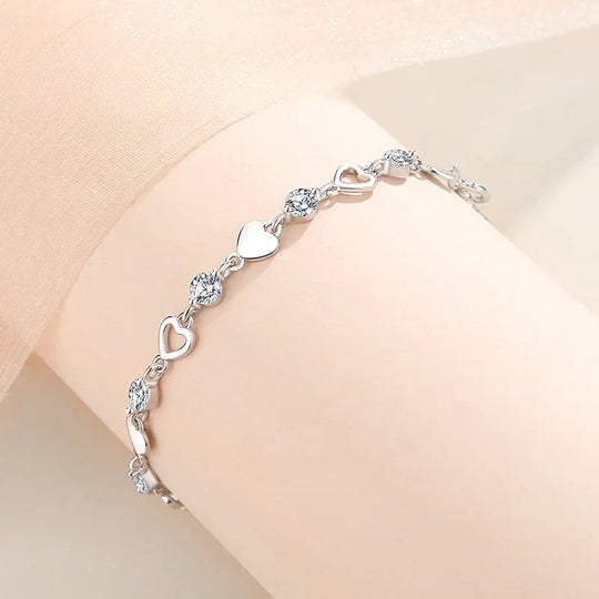 Calista | Bracelet cœur en argent 925