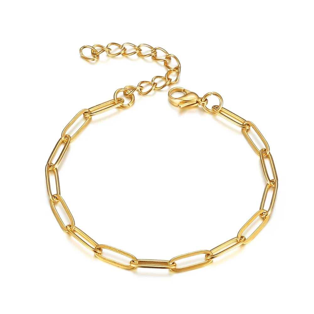 Magdalena | Bracelet Paperclip Doré