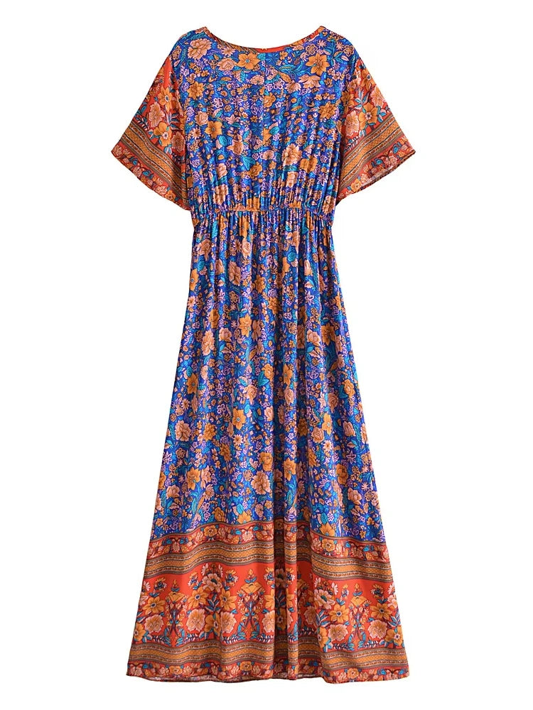 Daisy | Robe longue fleurie bohème