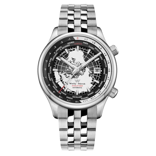 Jörg |  Montre automatique homme verre saphir monde