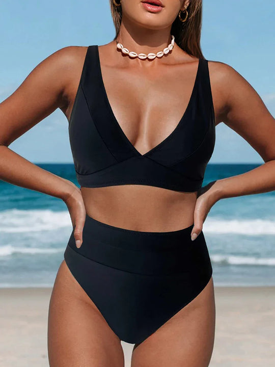 Lilie | Ensemble bikini taille haute