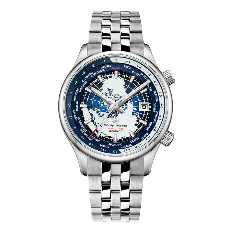Jörg |  Montre automatique homme verre saphir monde