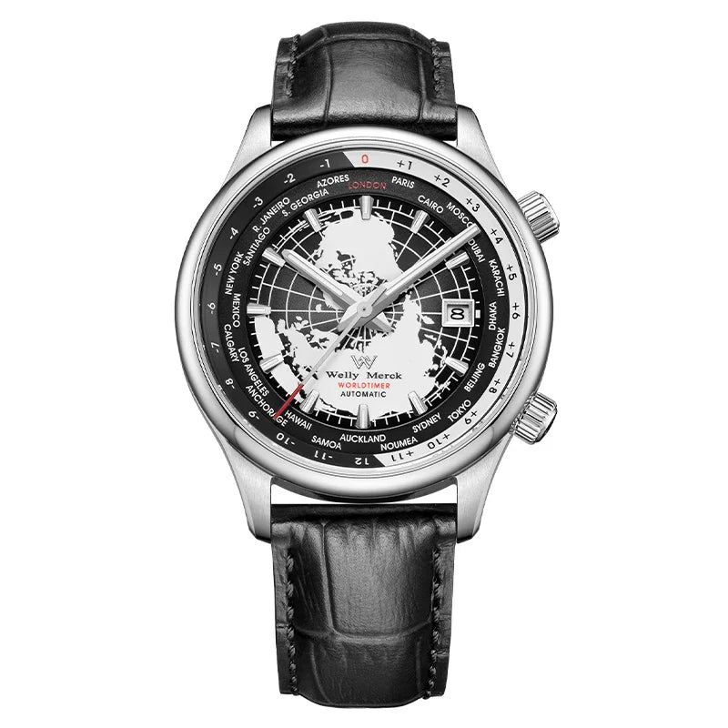 Jörg |  Montre automatique homme verre saphir monde