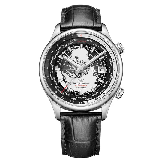 Jörg |  Montre automatique homme verre saphir monde
