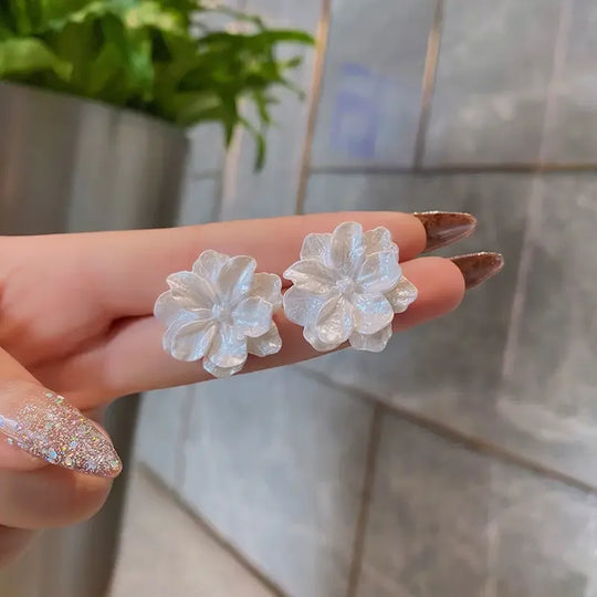 Maja | Boucles d'Oreilles Émail Fleuries