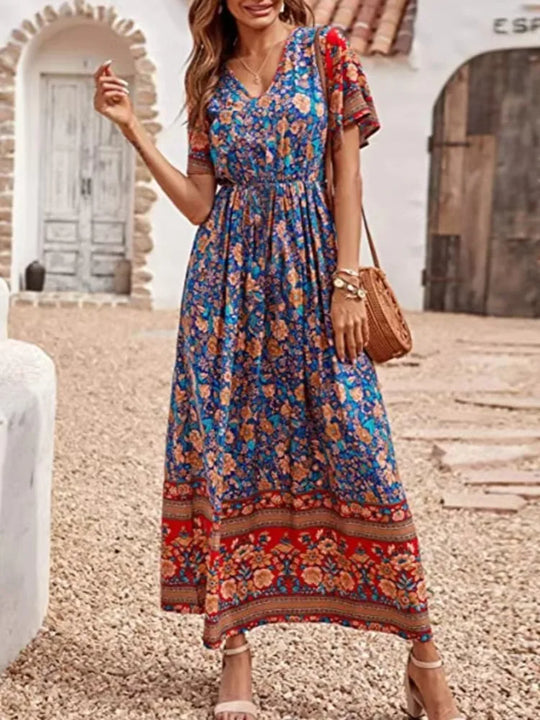 Daisy | Robe longue fleurie bohème