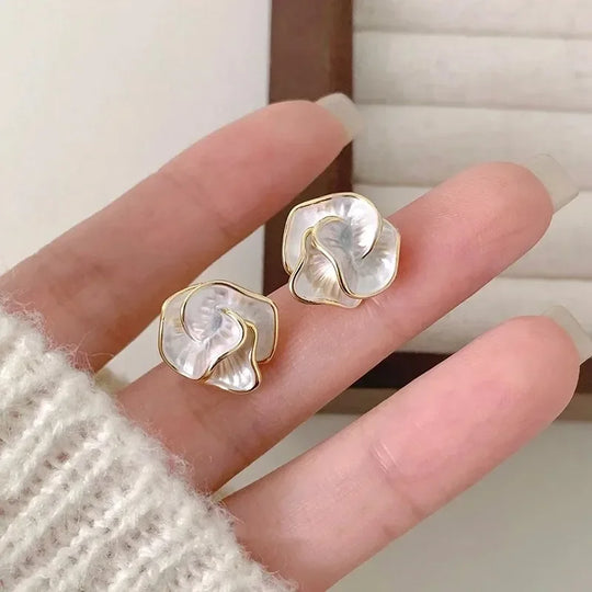 Maja | Boucles d'Oreilles Émail Fleuries
