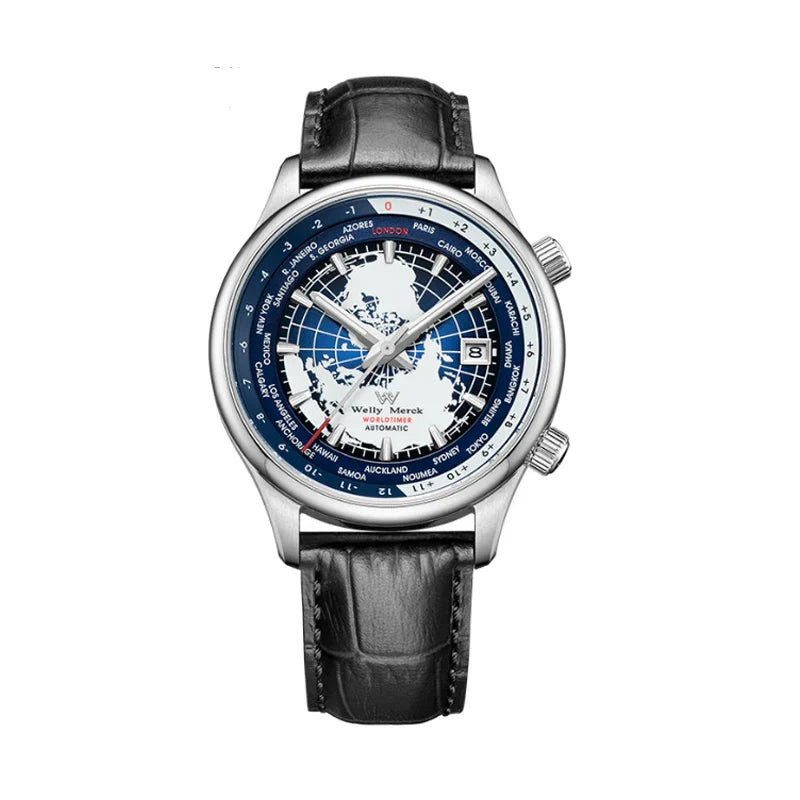 Jörg |  Montre automatique homme verre saphir monde