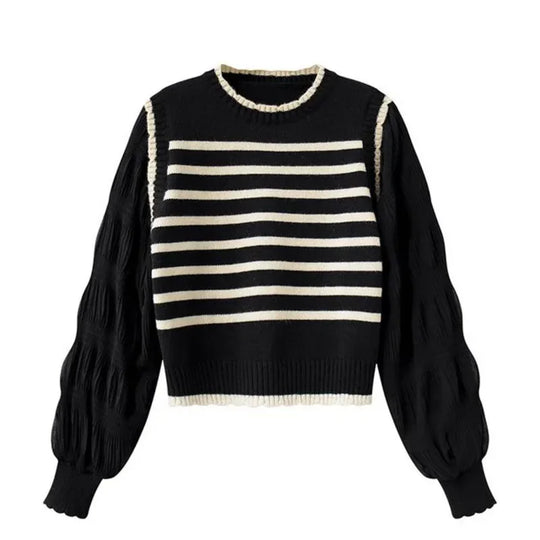 Babette | Pull en tricot rayé