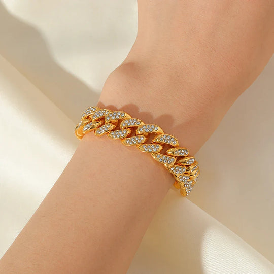 Margarete | Bracelet Cubain en Or