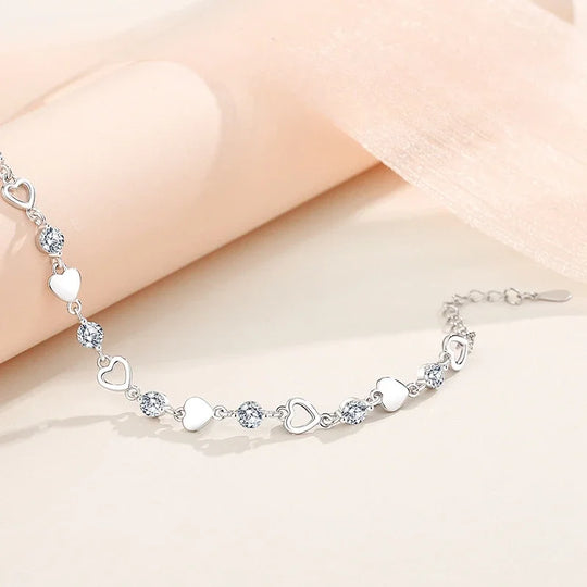 Calista | Bracelet cœur en argent 925