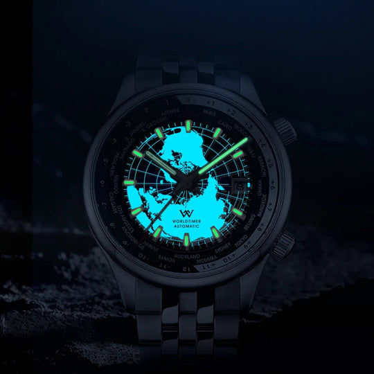 Jörg |  Montre automatique homme verre saphir monde