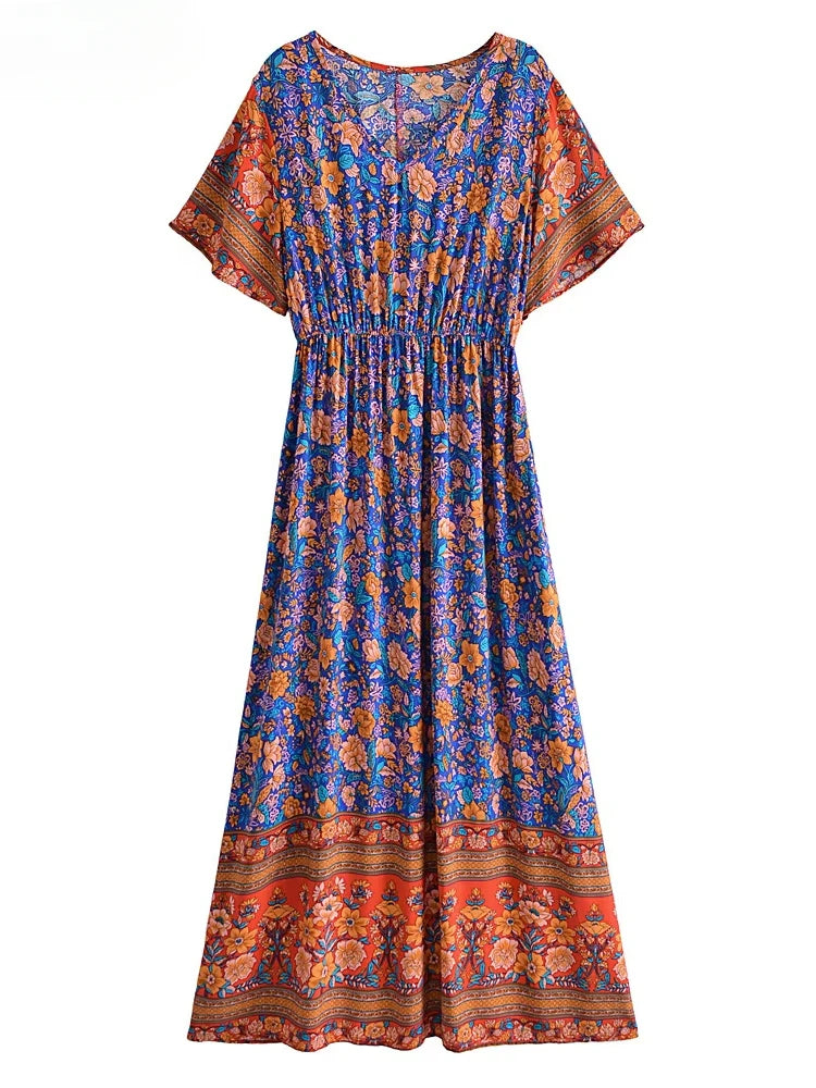 Daisy | Robe longue fleurie bohème