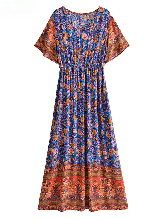 Daisy | Robe longue fleurie bohème