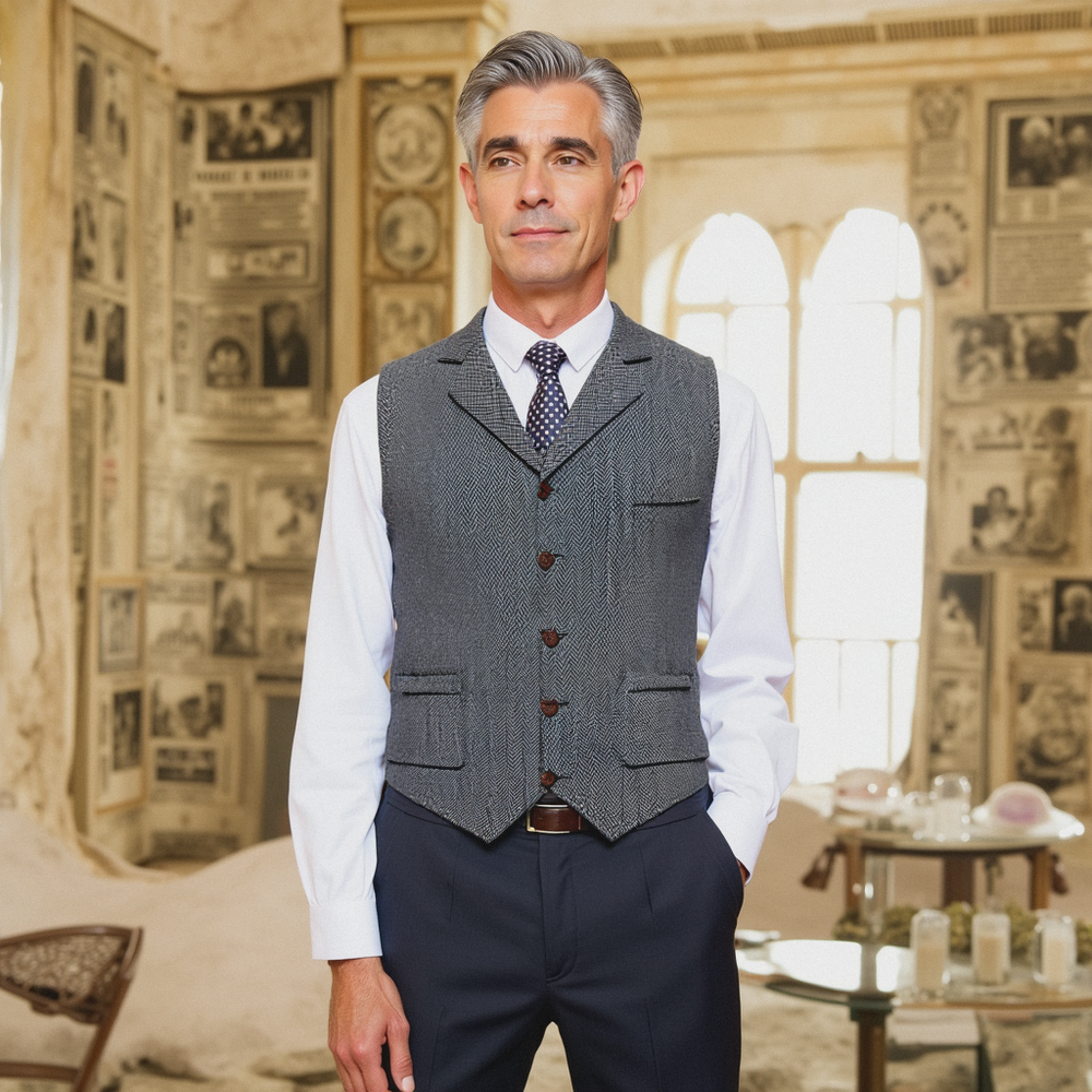 Sleeveless Vest with V-neck for Men
