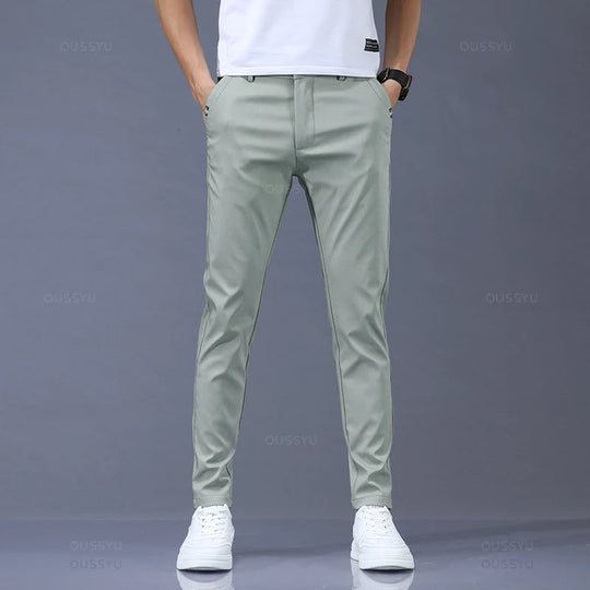 Slim Fit Stretch Pants for Men