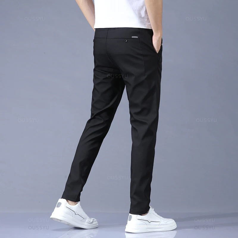 Slim Fit Stretch Pants for Men