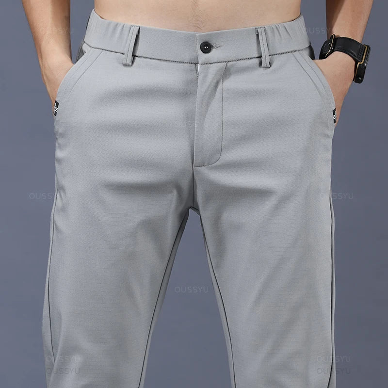 Slim Fit Stretch Pants for Men