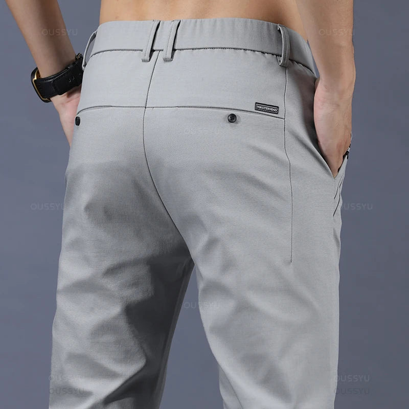 Slim Fit Stretch Pants for Men