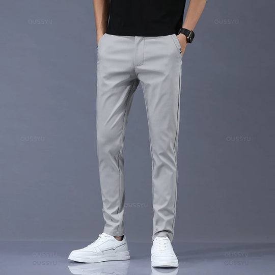 Slim Fit Stretch Pants for Men