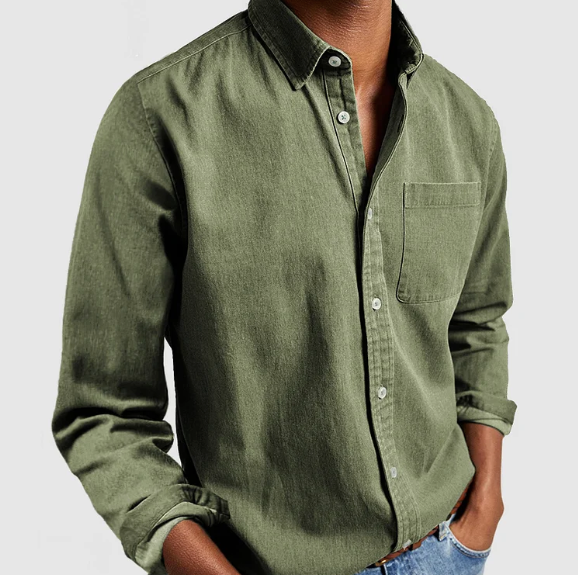 Soft Blend Denim Shirt for Men