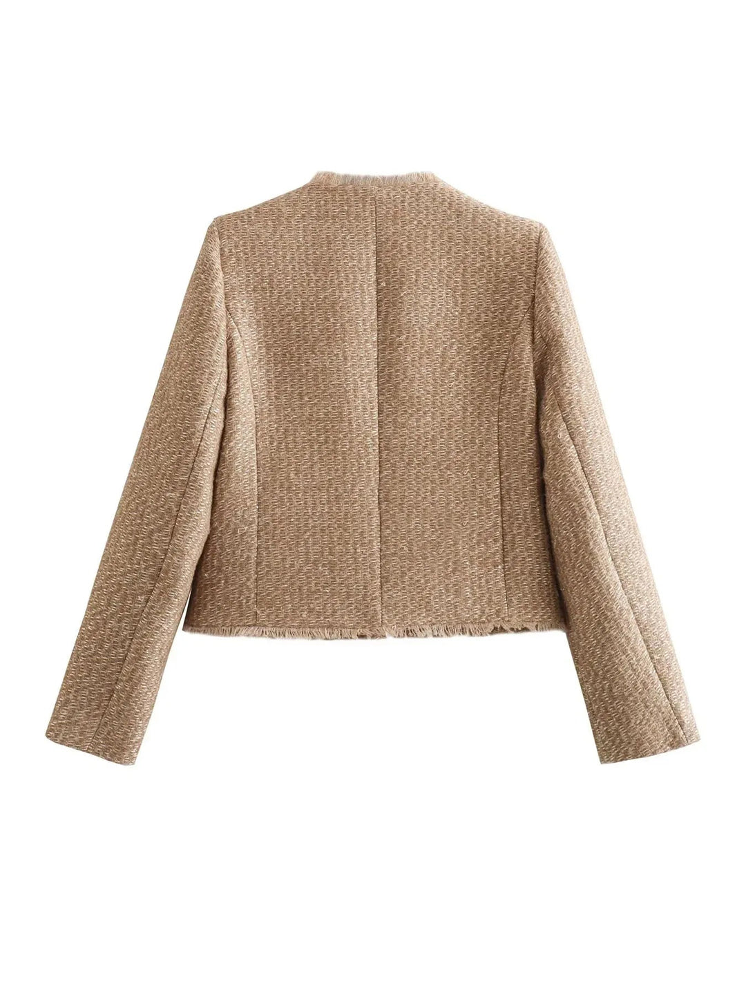 Structured Tweed Jacket with Light Insulation for Women