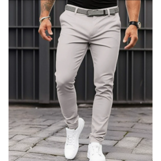 Tailored Casual Trousers Straight Leg for Men