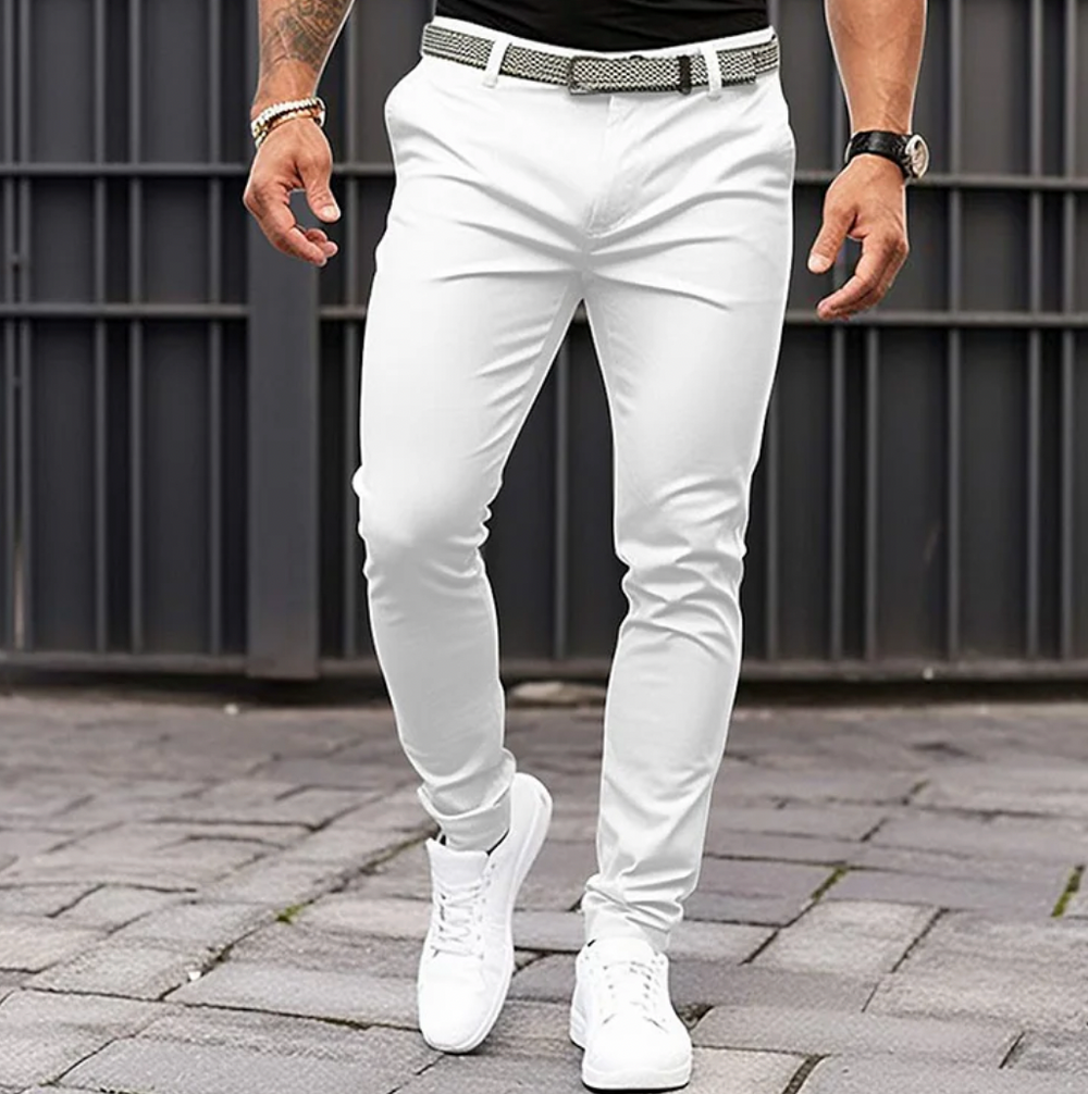 Tailored Casual Trousers Straight Leg for Men