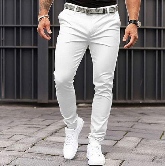 Tailored Casual Trousers Straight Leg for Men