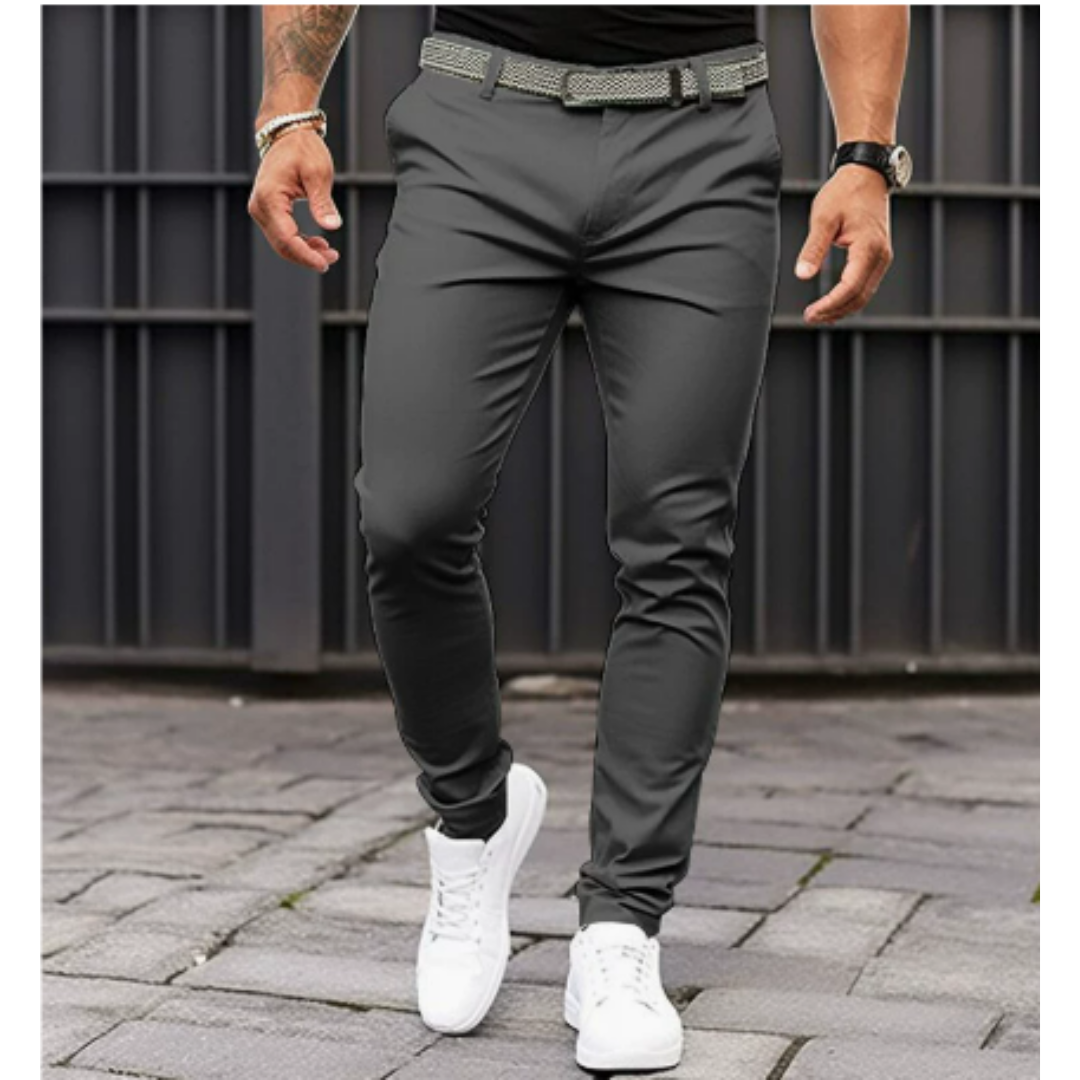 Tailored Casual Trousers Straight Leg for Men