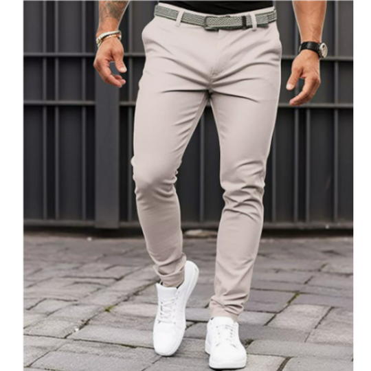 Tailored Casual Trousers Straight Leg for Men