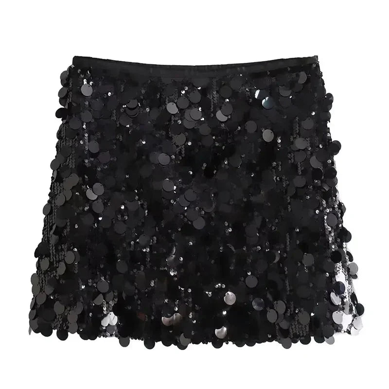 Mini-jupe | Taille haute | Éclat