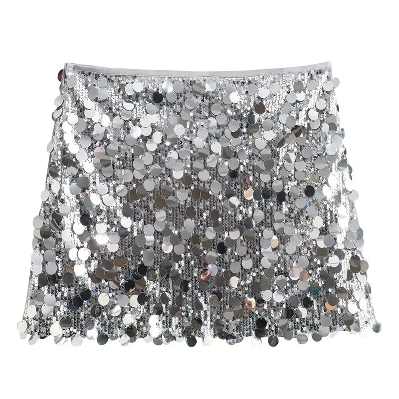 Mini-jupe | Taille haute | Éclat